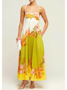 Alemais Silas Linen Sundress Floral Size 6