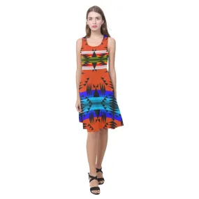 Between the Mountains Orange Atalanta Casual Sundress