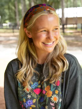 Boho Half Bandeau - Rust Tan Borders