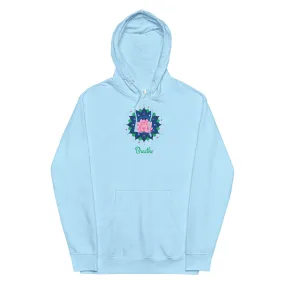 Breathe Lotus Mandala - Unisex midweight hoodie, comfy, soft