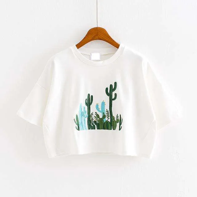Cactus Field Crop Top