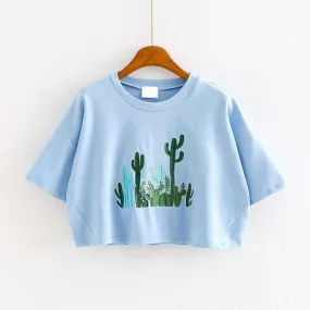 Cactus Field Crop Top