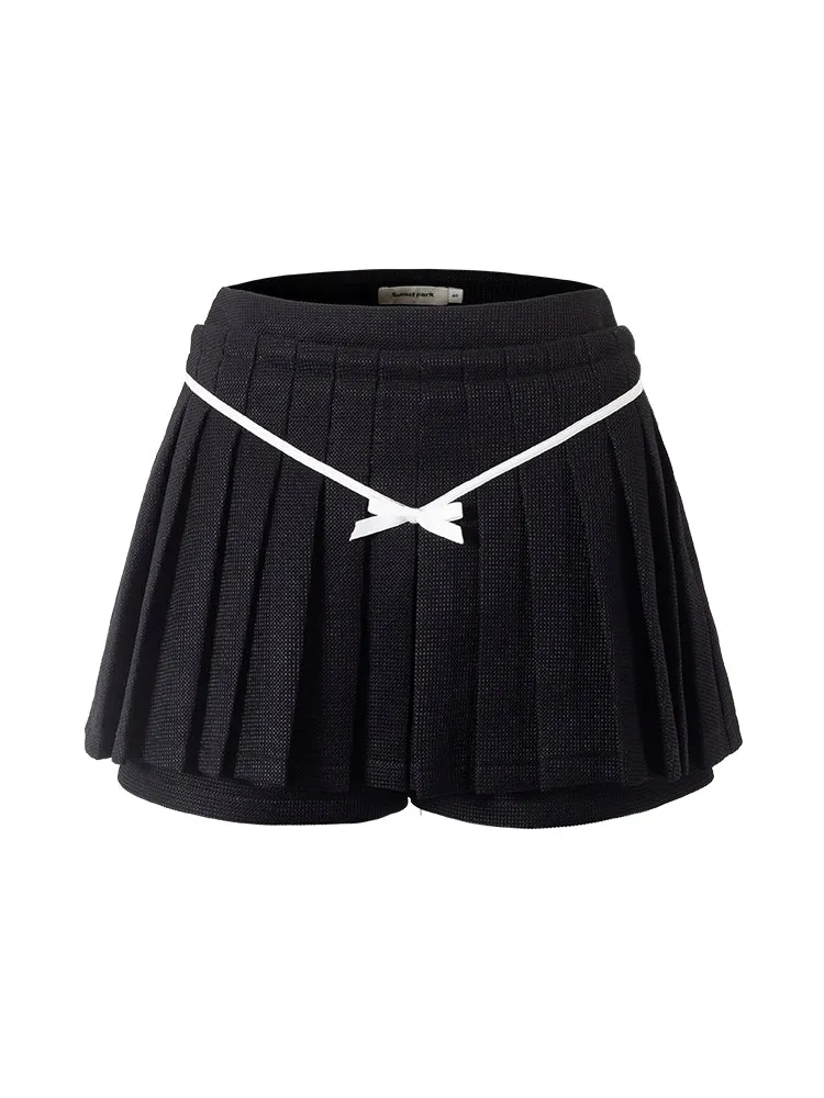 Chic Puff-sleeve Monotone Sweet Blouse＆Culotte