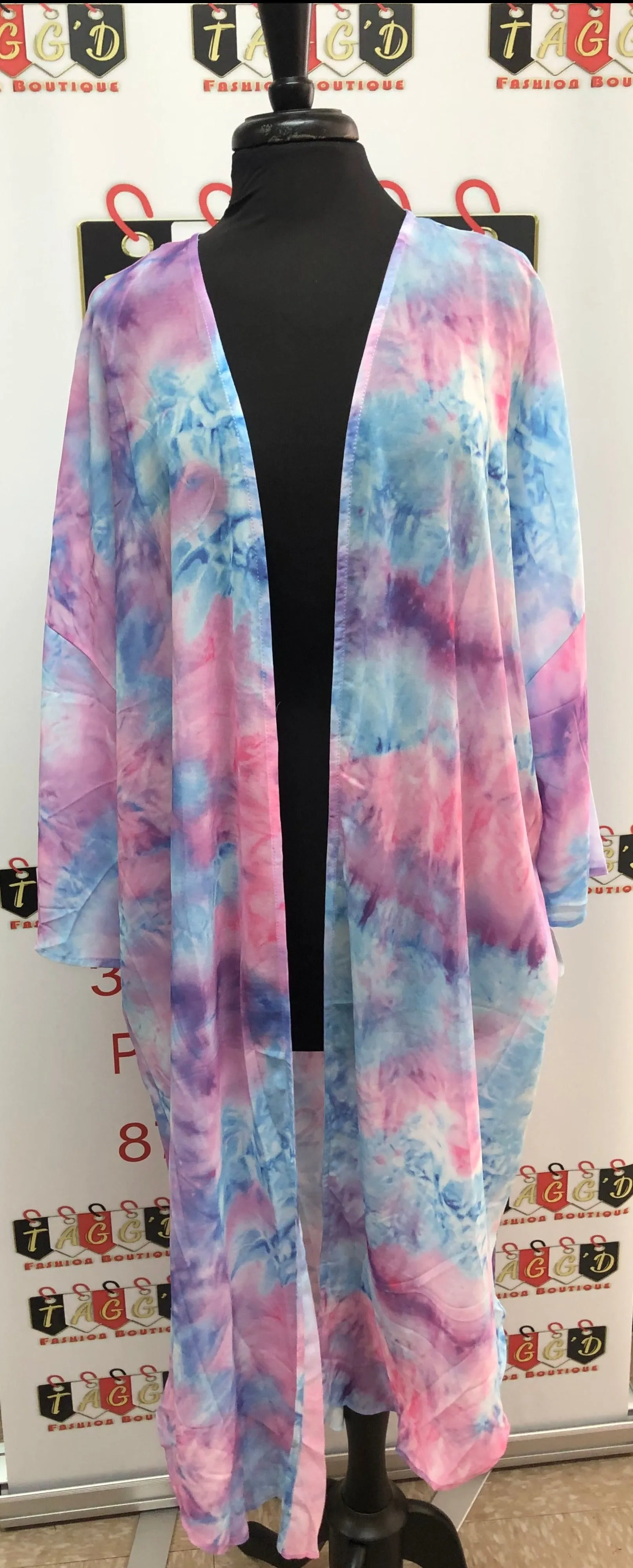 Chiffon Kimono  Cardigan w/ Slit
