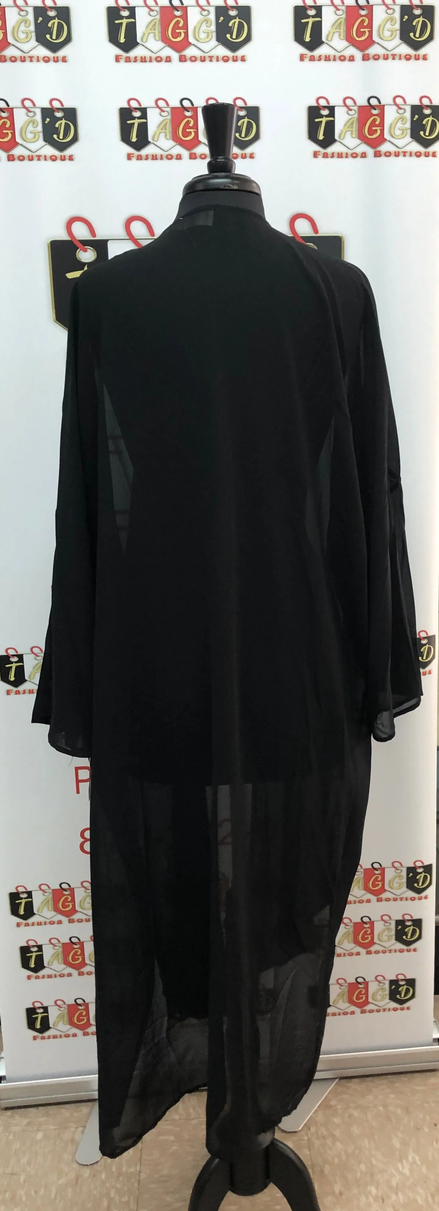 Chiffon Kimono  Cardigan w/ Slit