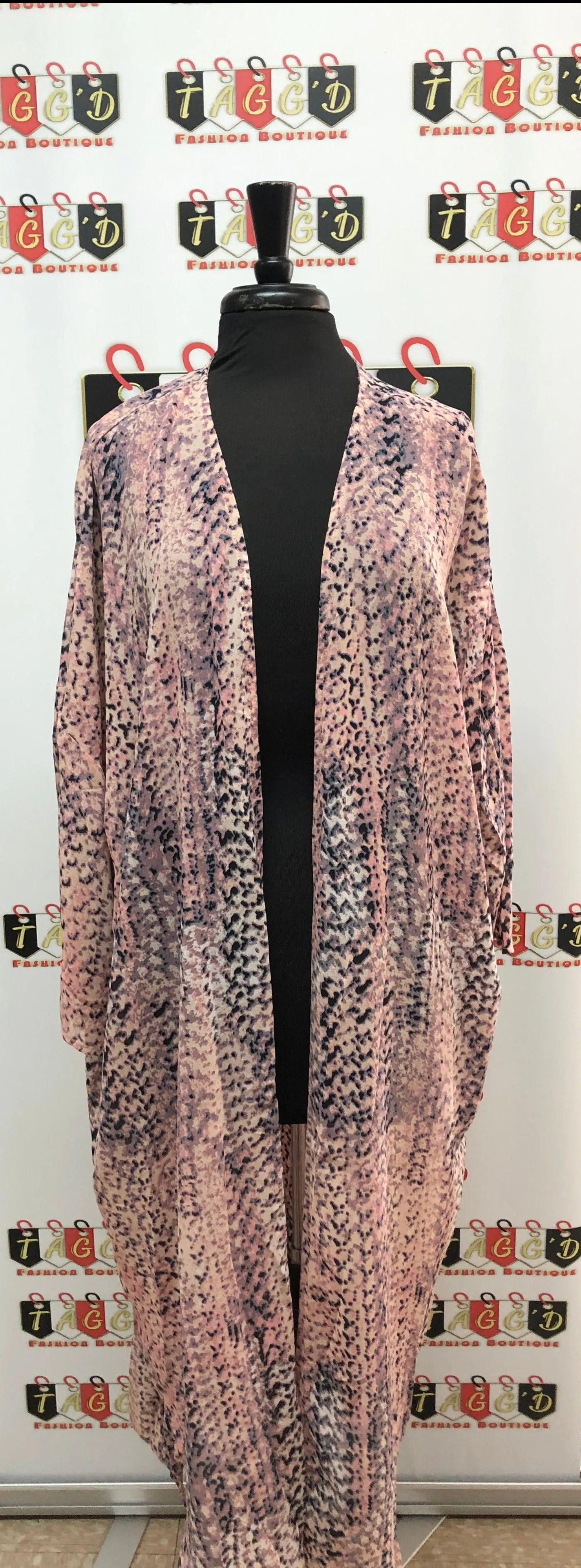 Chiffon Kimono  Cardigan w/ Slit