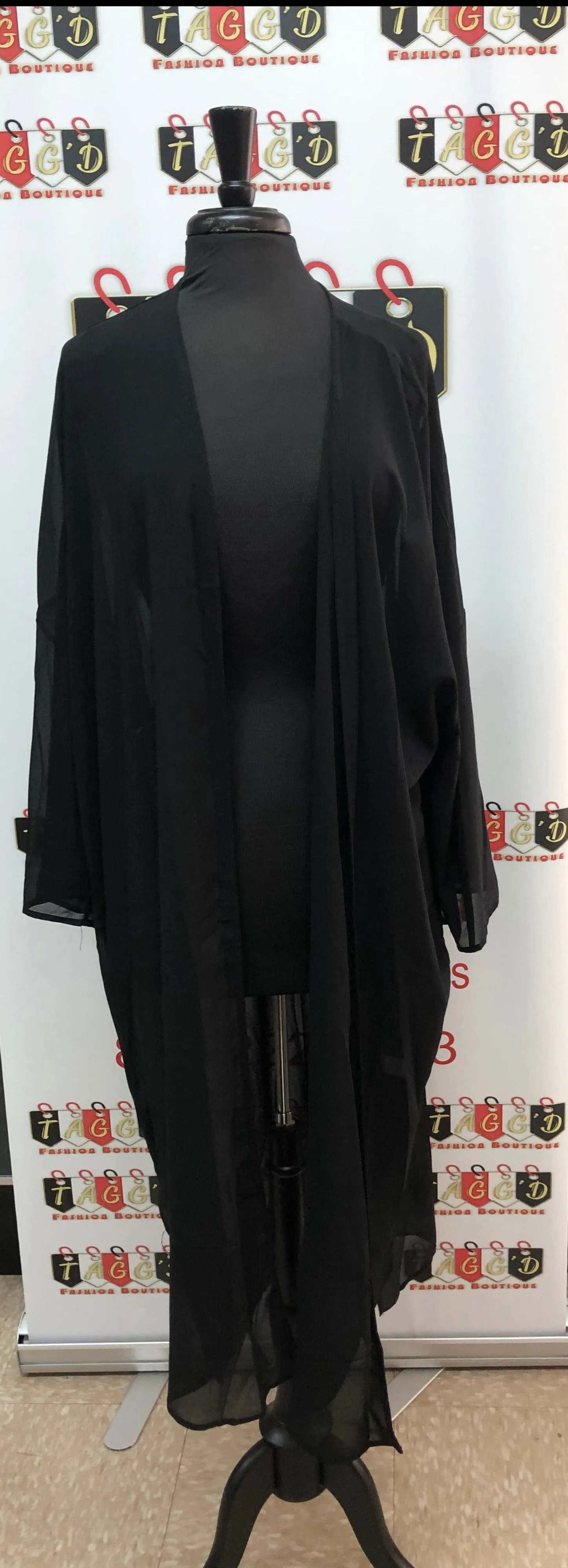 Chiffon Kimono  Cardigan w/ Slit