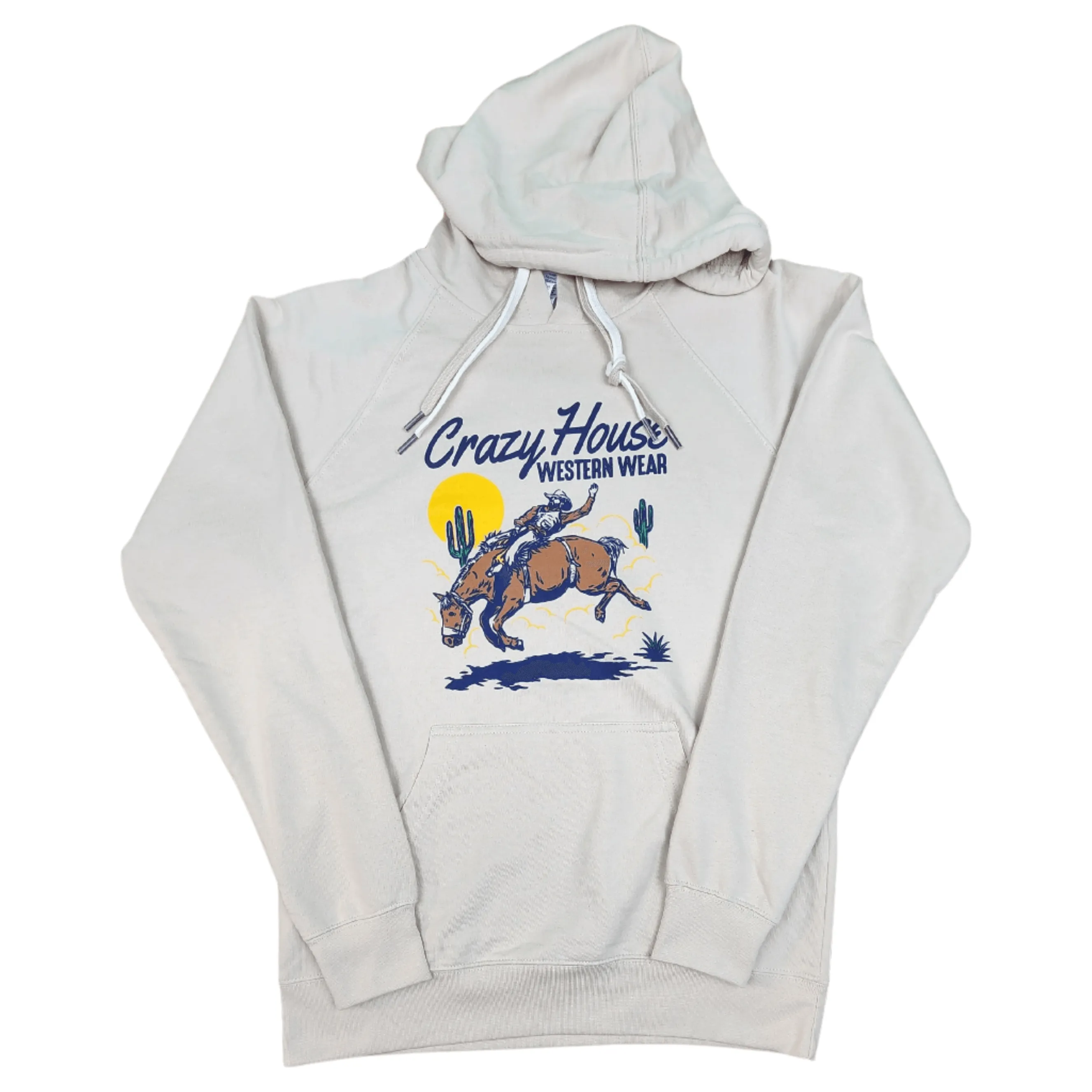 Crazy House Bucking Bronc Hoodie 11376-SAND-46178