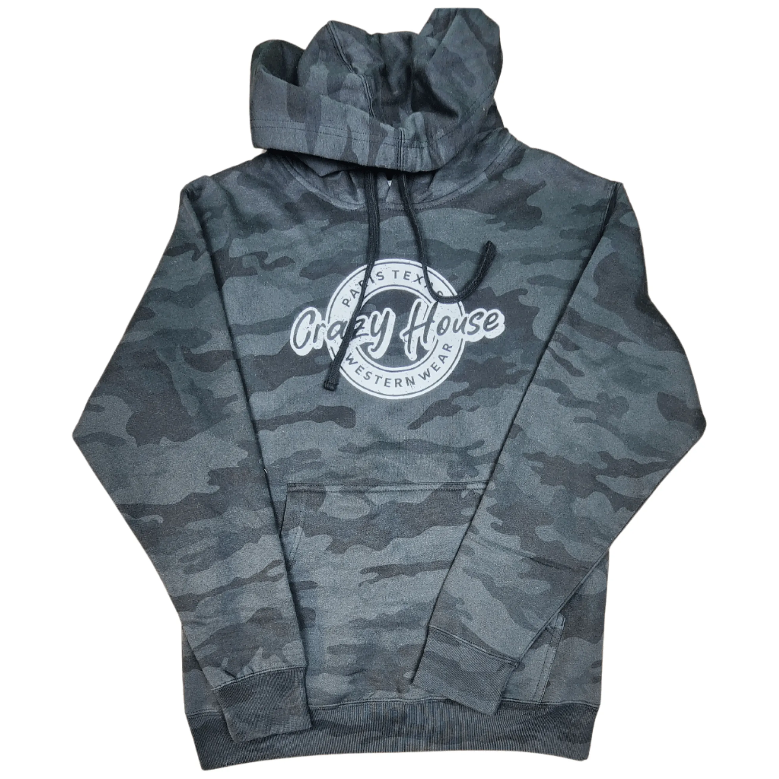 Crazy House Circle Logo Camo Hoodie 23676-BLK.CAMO-38295