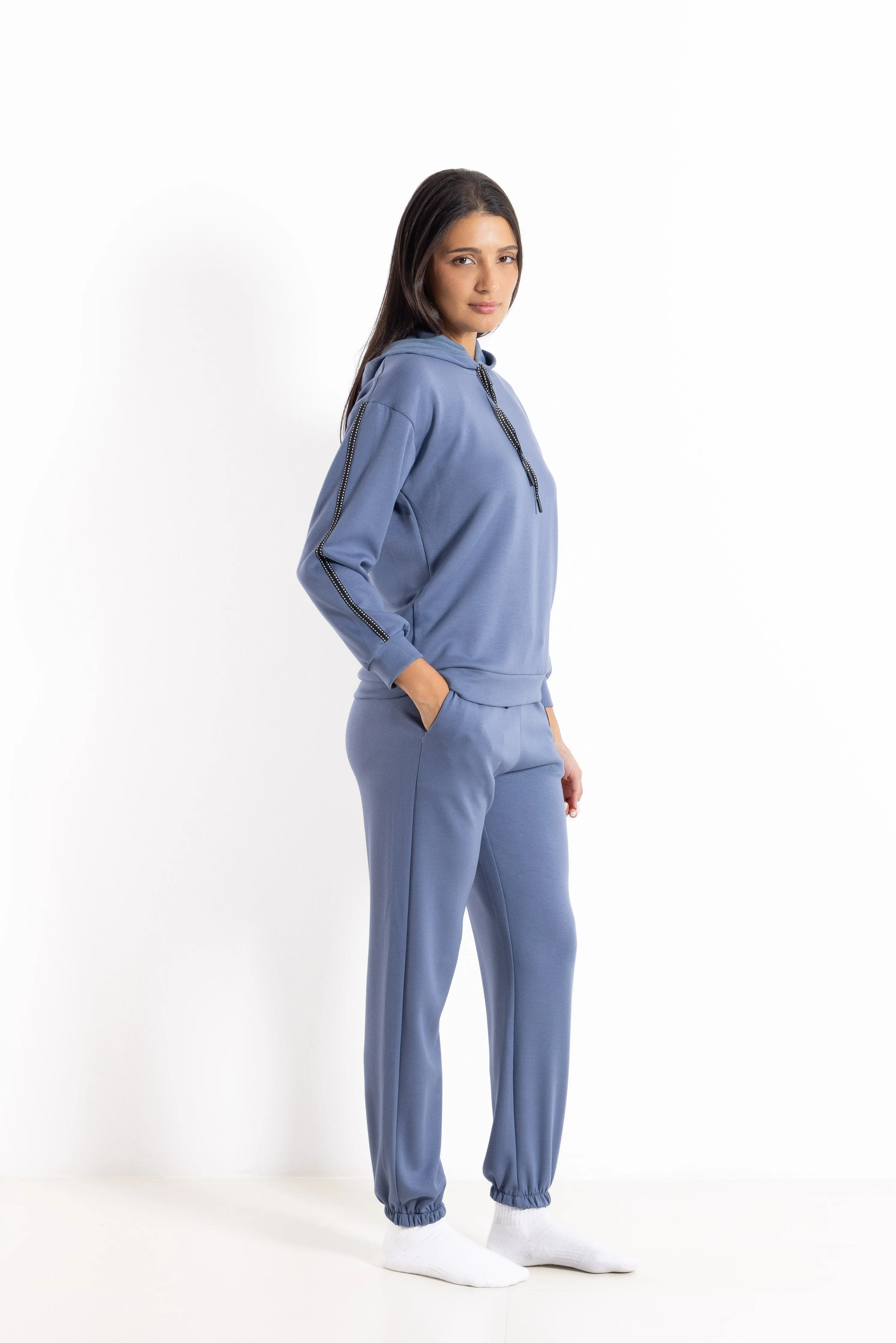 DETAILED SOFT HOODIE SET