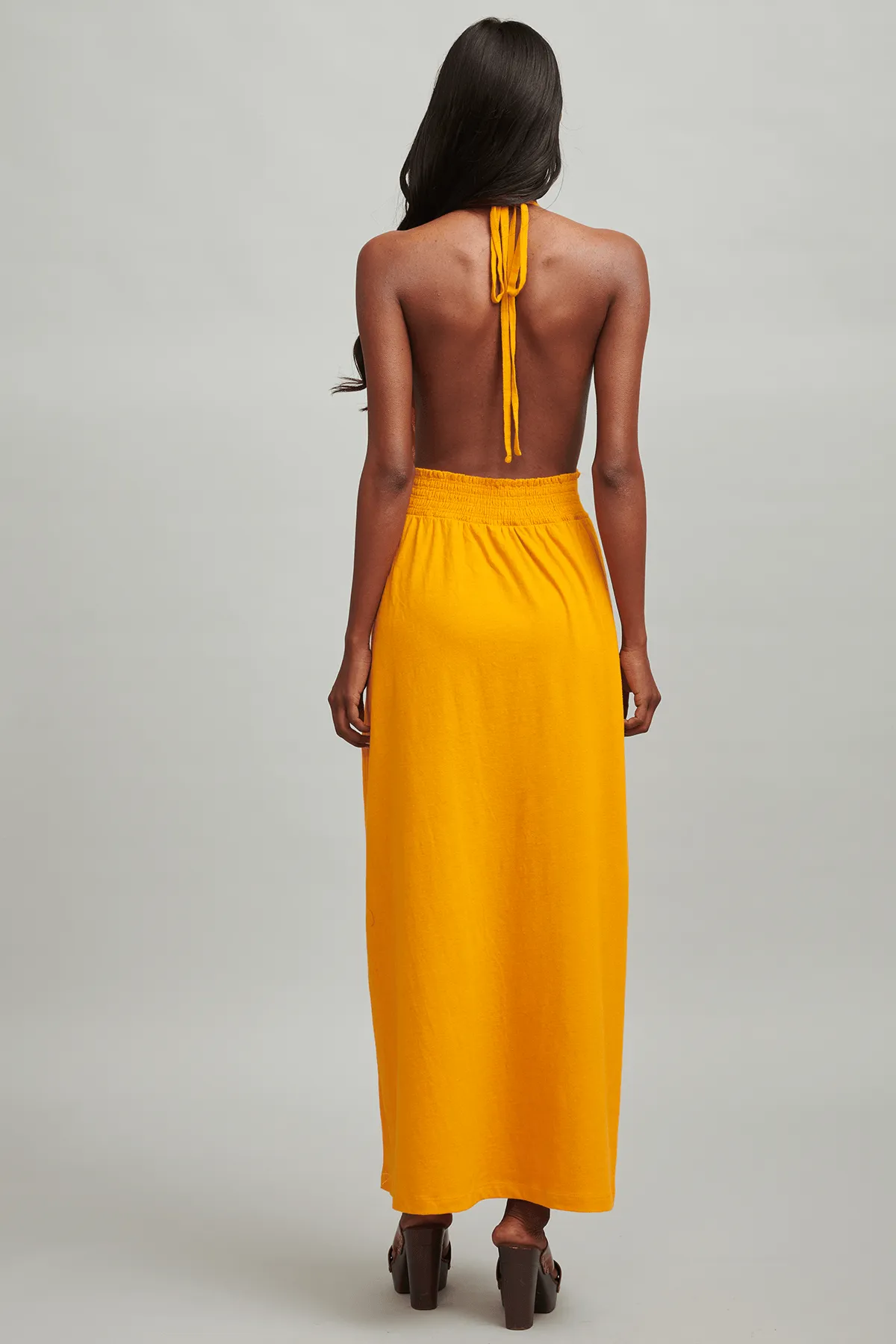 Embroidered Halter Sundress