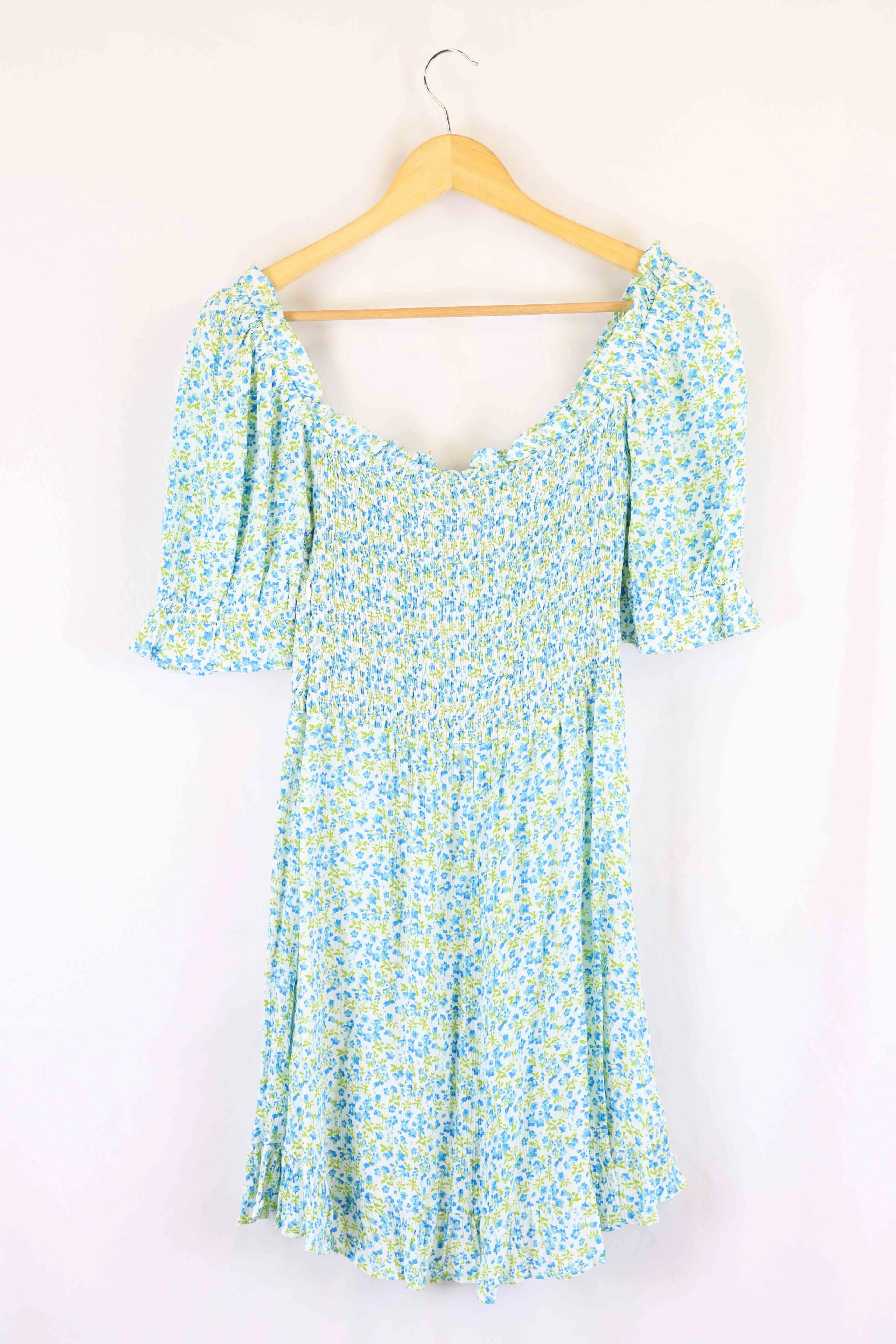 Faithfull The Brand Floral Blue Dress 12