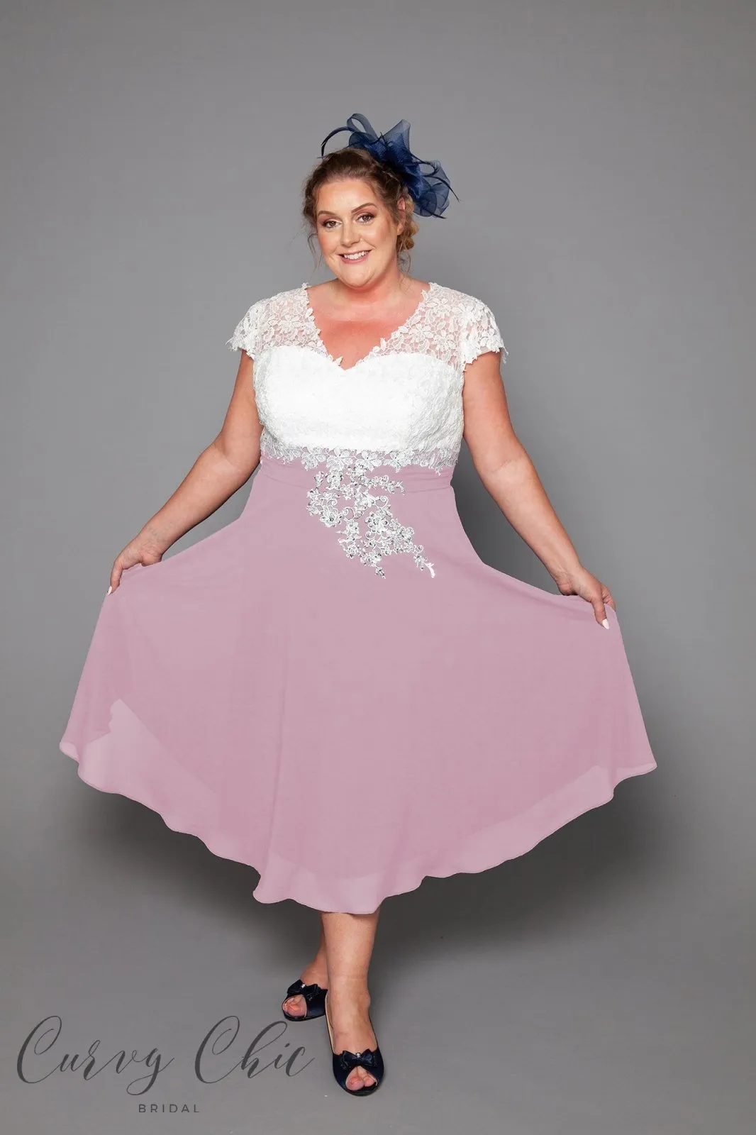 Fleur Dress in Ivory and Sage or Ivory and Blush