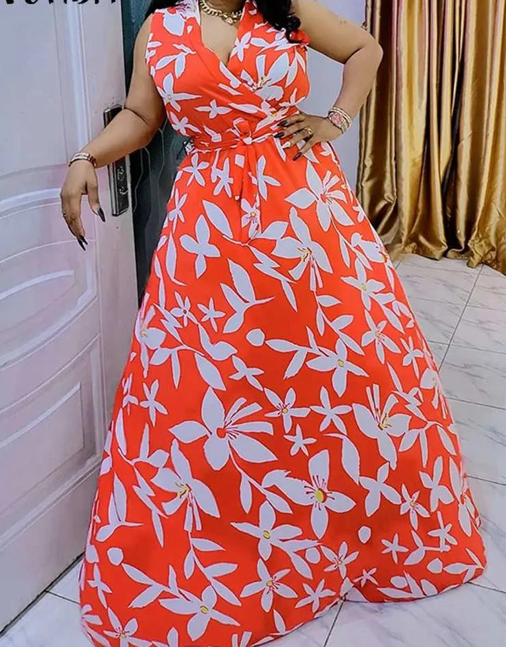 Flower Printed Summer Dress