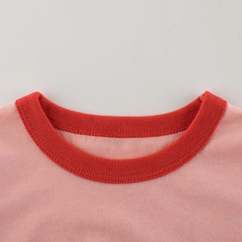 Fruit Cherry Pattern Short Sleeve T-shirt for Girls