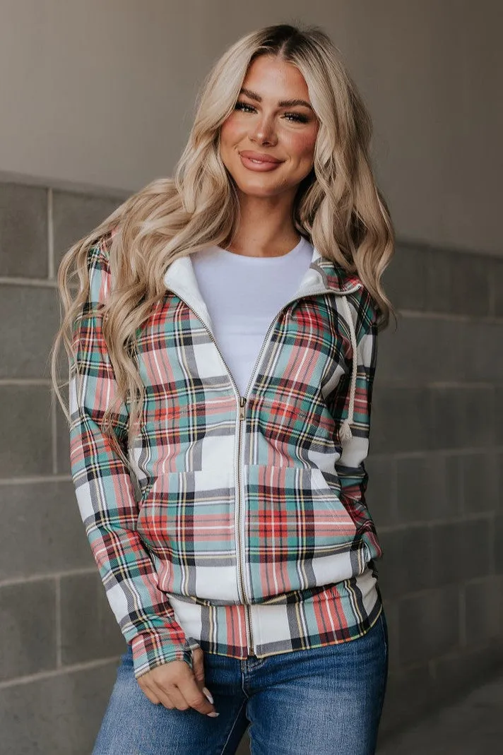 Full Zip Hoodie Sweatshirt -  Warm Wishes FINAL SALE