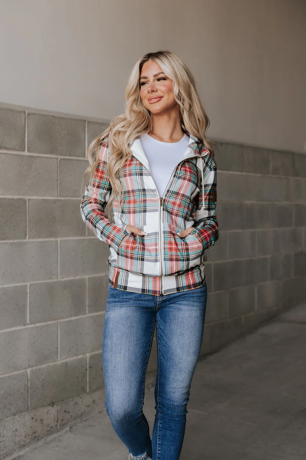Full Zip Hoodie Sweatshirt -  Warm Wishes FINAL SALE