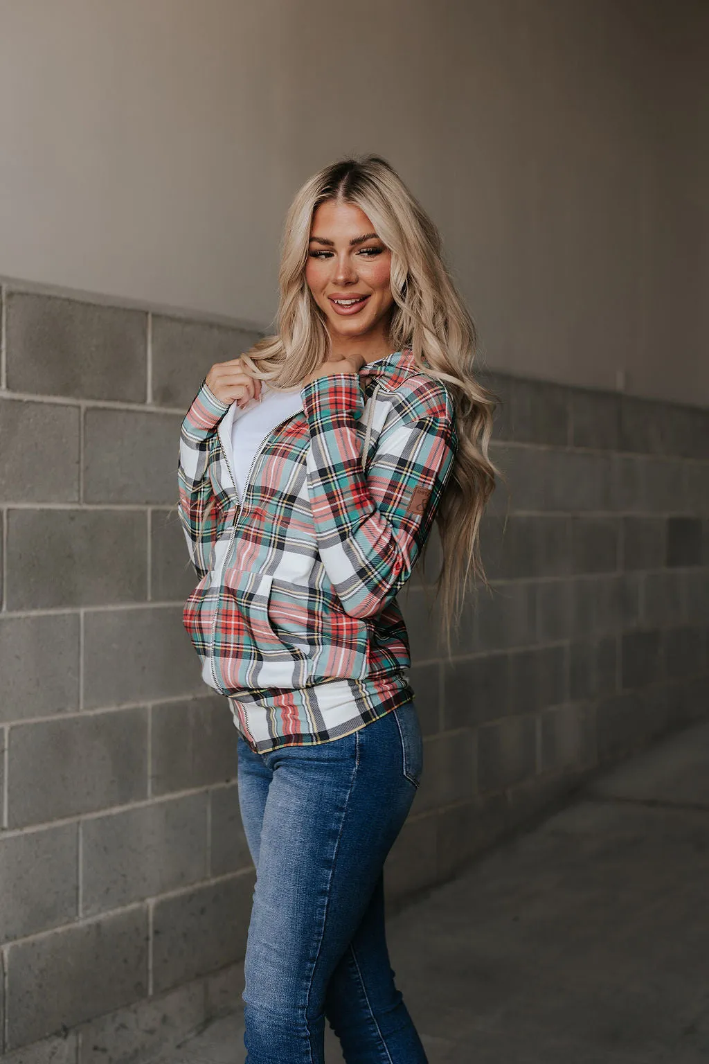Full Zip Hoodie Sweatshirt -  Warm Wishes FINAL SALE