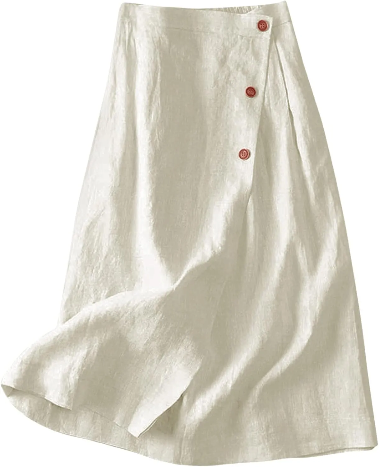 High Waisted Skirts for Women, Y2K Skirt for Summer Lightweight Button A-Line Long Skirts Teens Vacation Clothes