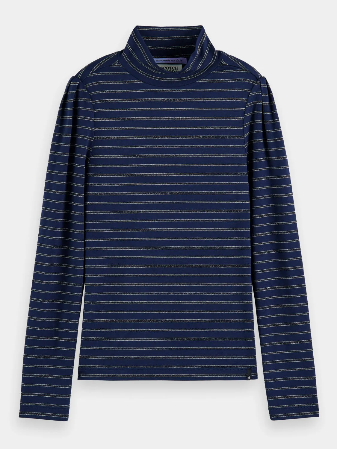 Kids - Long-sleeved striped glitter shirt