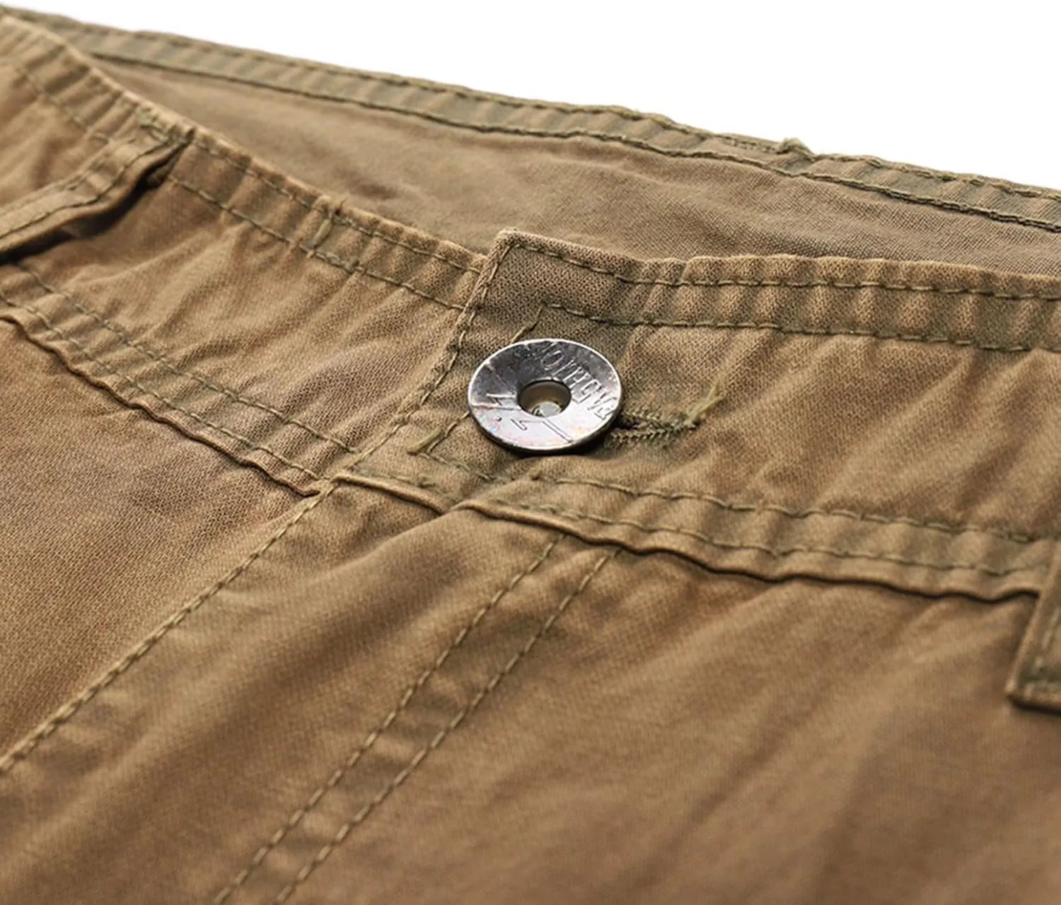 Lu's Chic Men's Casual Cargo Pants Straight Leg Trousers Cotton Loose Drawstring Casual Work Utility Pants
