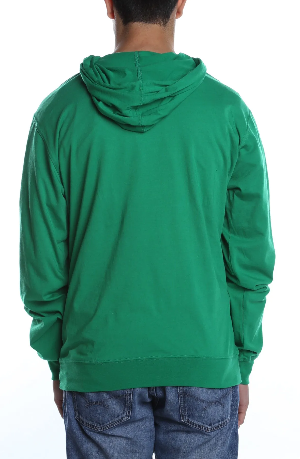 Men's Beach Jersey Hoodie Kelly Green