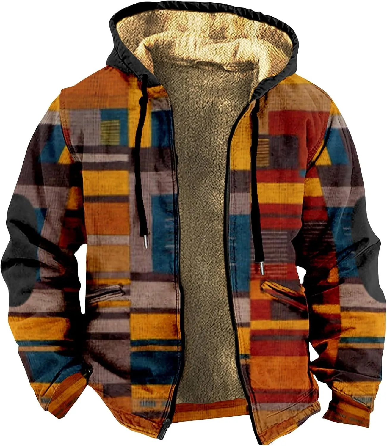 Men's Casual Sweatshirts Coats Long Sleeve Zipper Hooded Soft Elegant Coat Outdoor Jacket for Men
