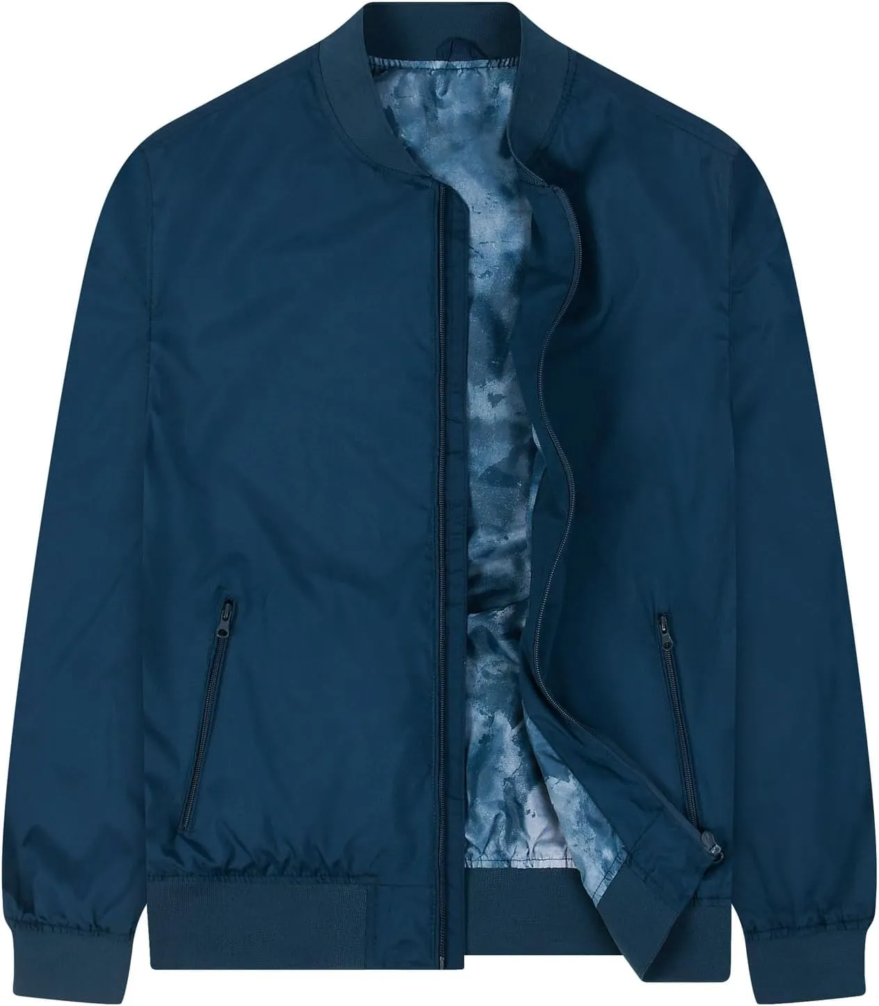 Men's Lightweight Bomber Jacket Spring Fall Causal Fashion Flight Windbreaker Golf Light Jacket Windproof Zip Up Coat