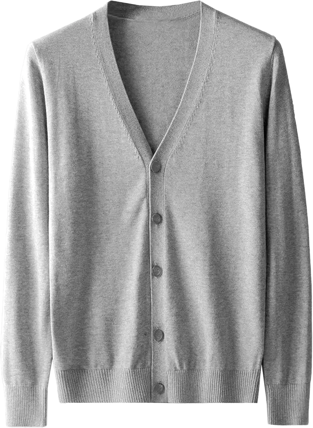 Mens Lightweight Sweater V-Neck Jacket Breathable Buttons Knited Cardigan Comfortable Soft Outerwear
