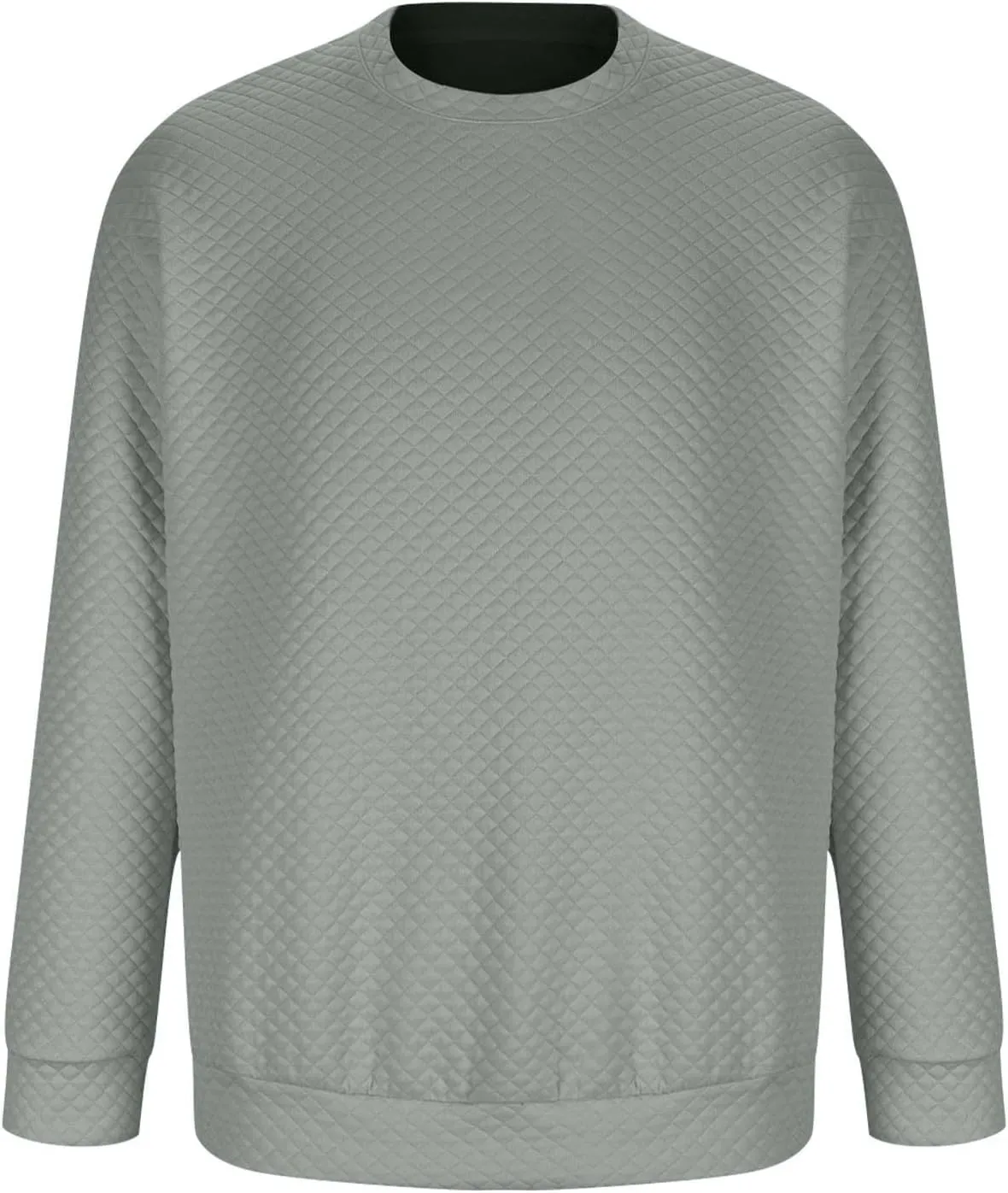 Men's Plain Sweatshirts Soft Long Sleeve Crewneck Sweatshirt Lightweigt Sweat Shirt Texture Pullover Shirt Tops