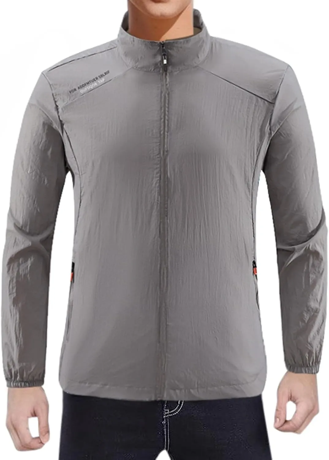 Men's Summer Thin Ice Silk Breathable Coat Large Size Fishing Quick Drying Sun Protective Clothing Young Mens Men's Anoraks