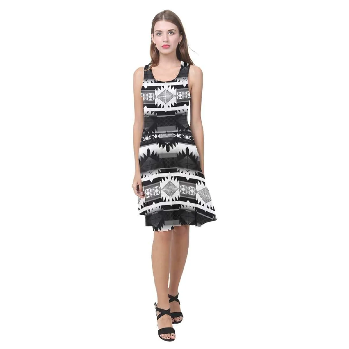 Okotoks Black and White Atalanta Casual Sundress