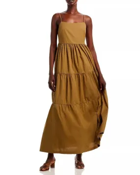 Poplin Maxi Dress in Verde | Verde