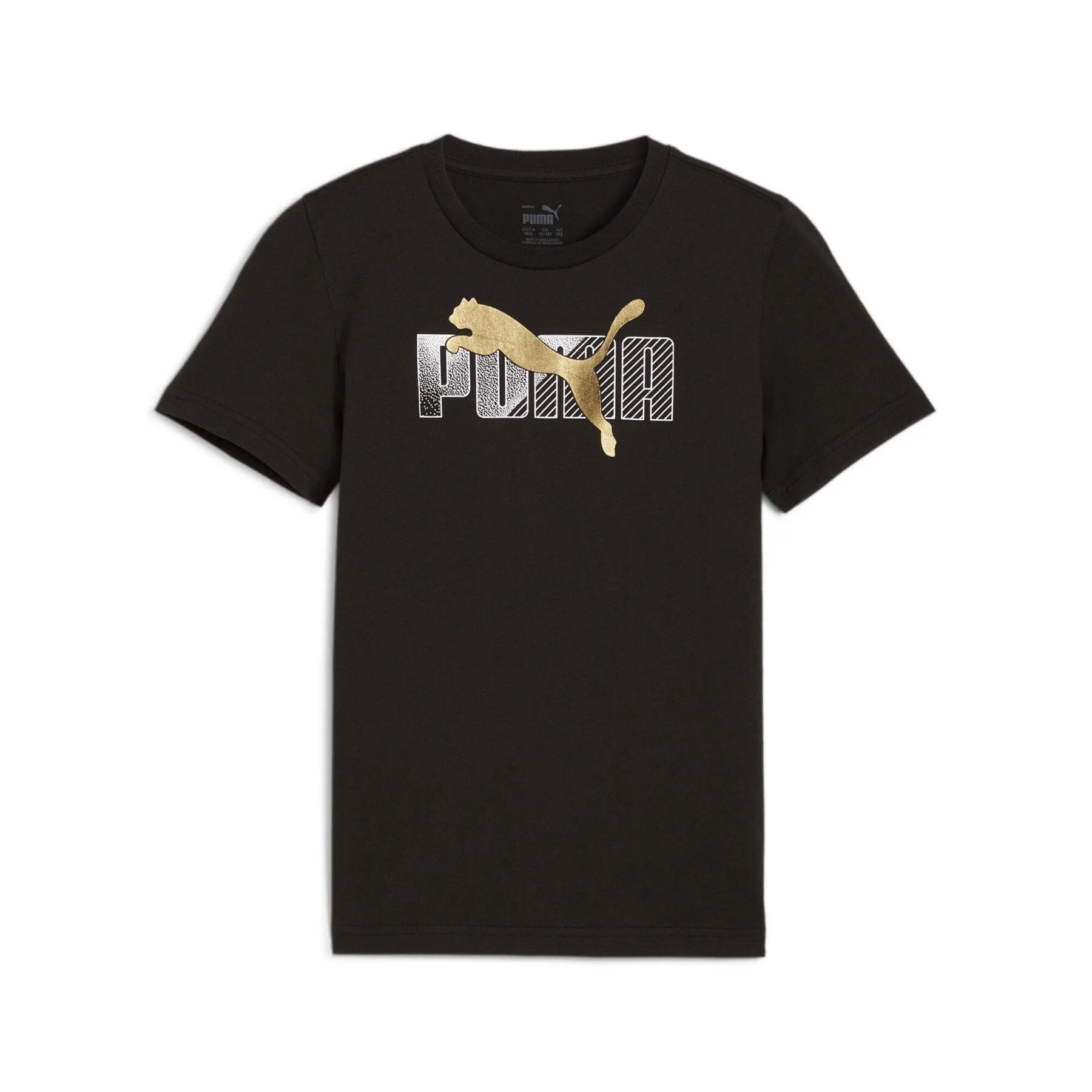 PUMA KID'S ESSENTIALS LOGO LAB BLACK TEE