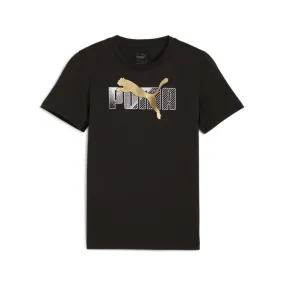 PUMA KID'S ESSENTIALS LOGO LAB BLACK TEE
