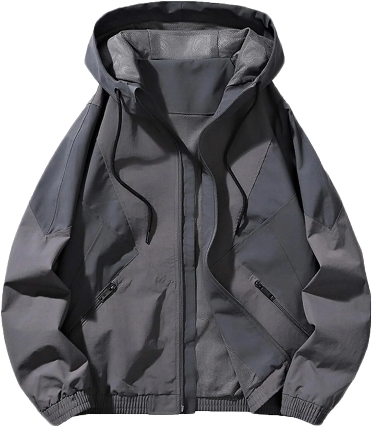 Rain Jacket Mens Raincoat Casual Lightweight Breathable Windbreaker Outdoor Travel Hiking Cycling Mountain Outwear