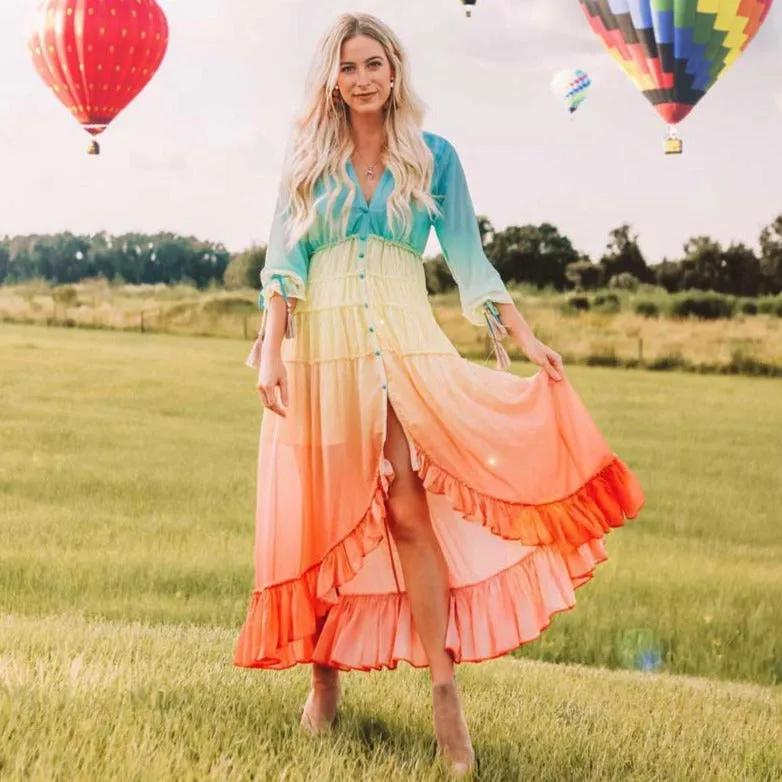 Rainbow Fade Sundress