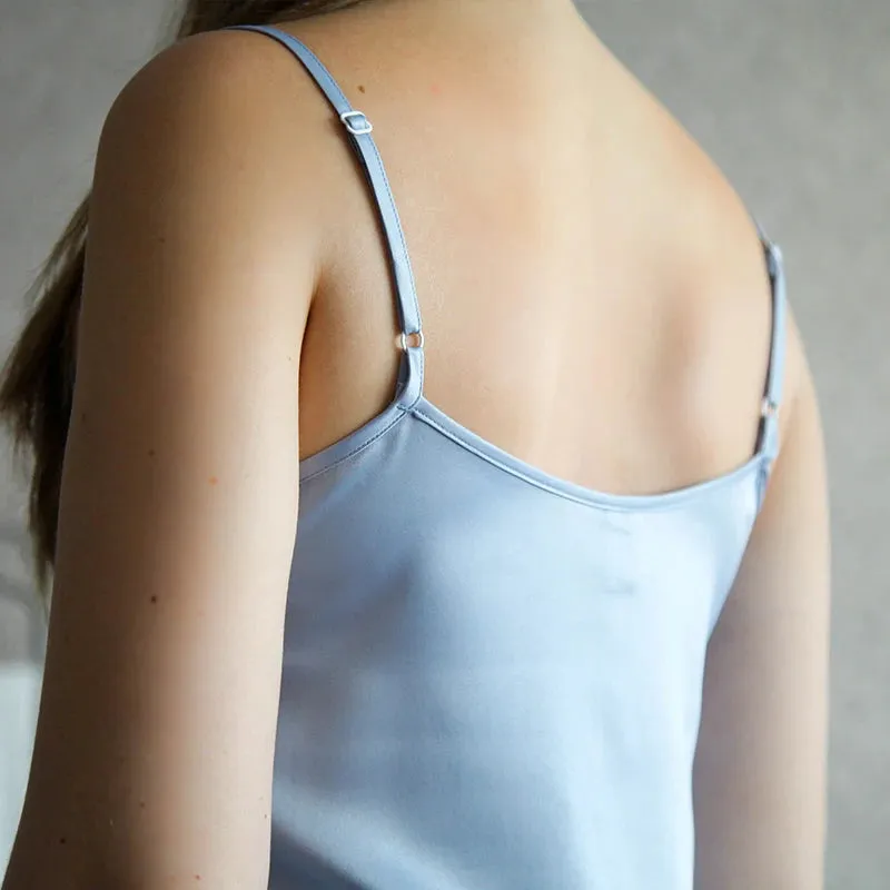 Satin Summer Dress Spaghetti Straps V-Neck Backless Long Dresses For Women Party Stylish Sundress