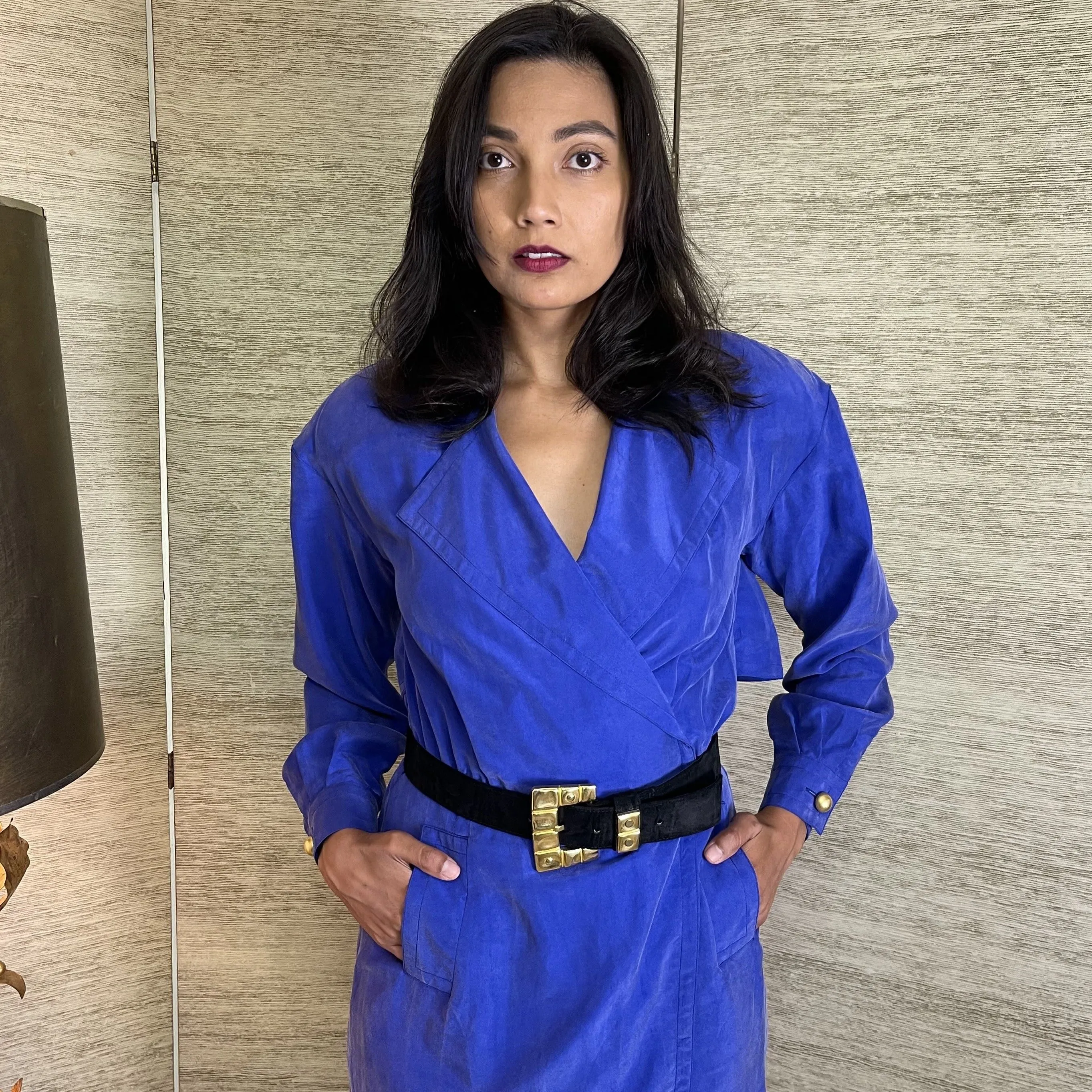 Silk 1980's Trench Dress