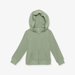 Soft Jade French Terry Zippered Hoodie