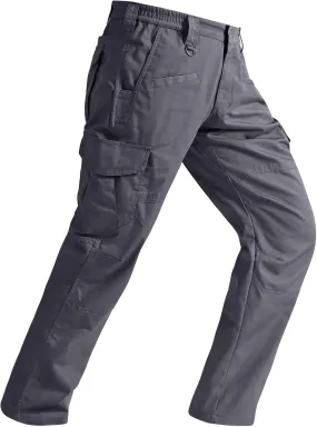 SPOSULEI Mens Tactical Pants Ripstop Cargo Work Pants with 9 Pockets Water Resistant Breathable Hiking Construction Pants