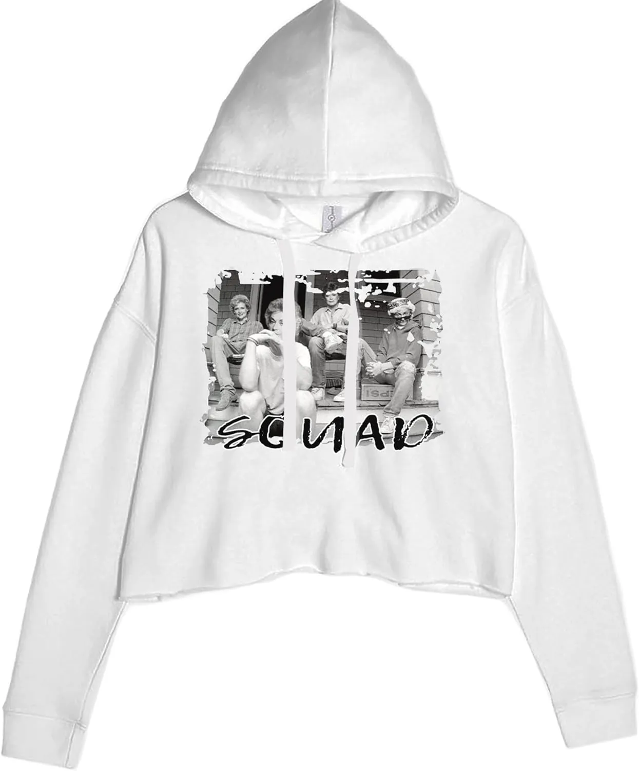 Squad Golden Girls Cropped Fleece Hoodie, Soft & Cozy, Trendy Fit
