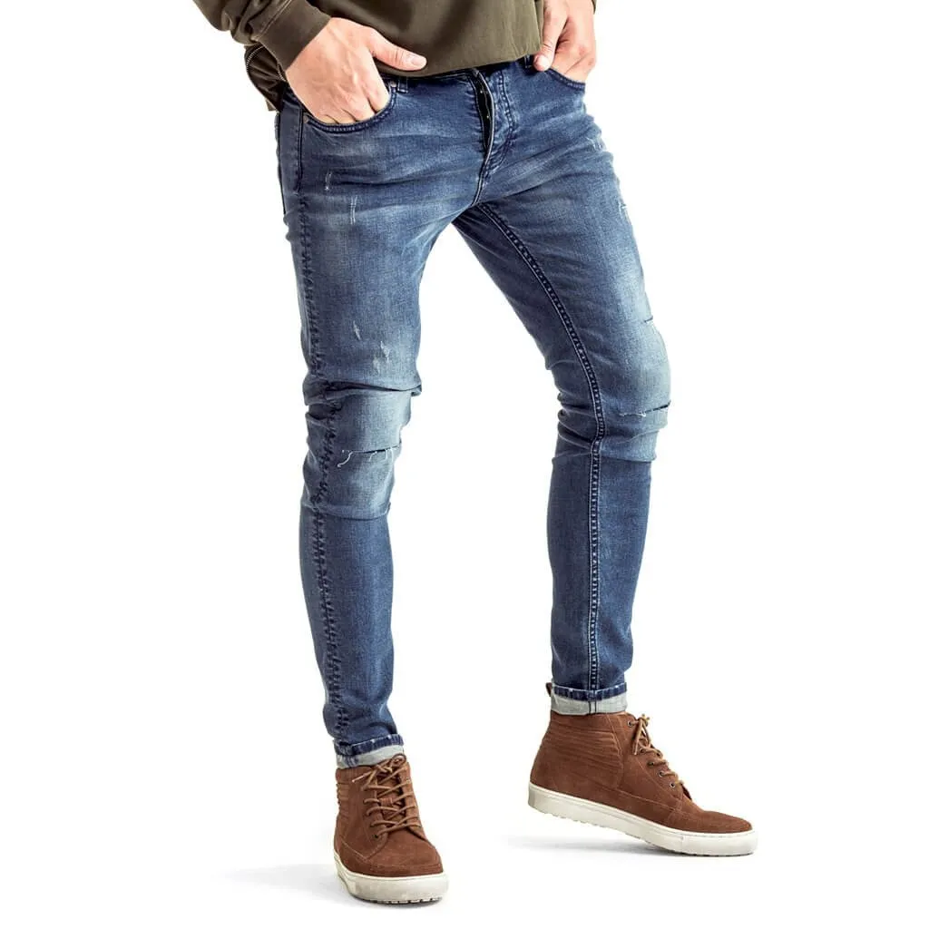 Trench Skinny Jeans - Light Blue