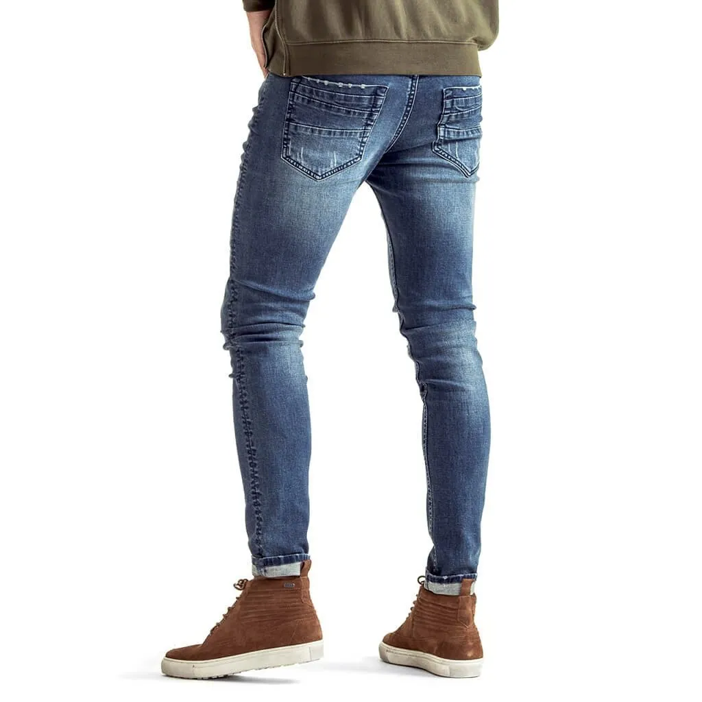 Trench Skinny Jeans - Light Blue