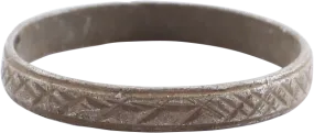 WORLD WAR I TRENCH ART RING, SIZE 6 1/2