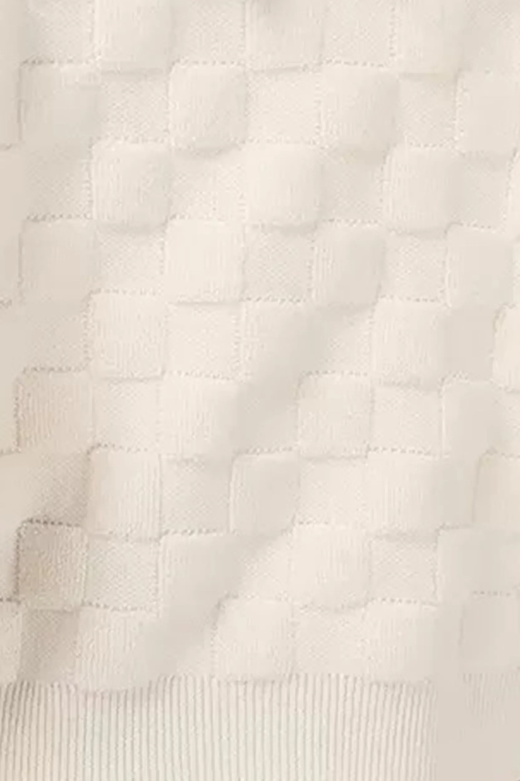 Yasmine V-neck Checkered Texture Cardigan